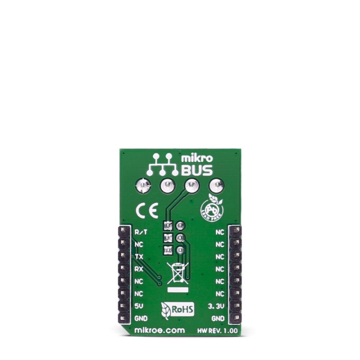 Vue arrière de l'interface RS485 Click - AD485