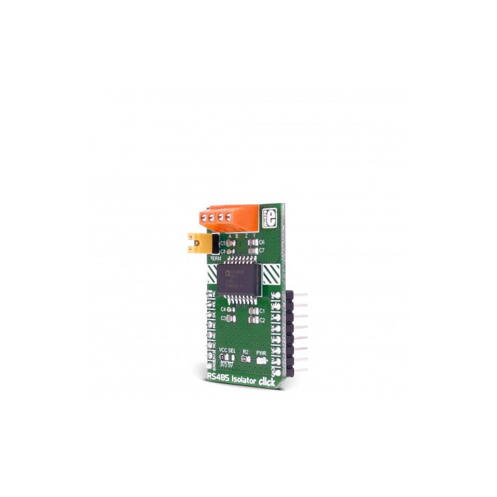 Vue de côté de l'interface RS485 Isolator click