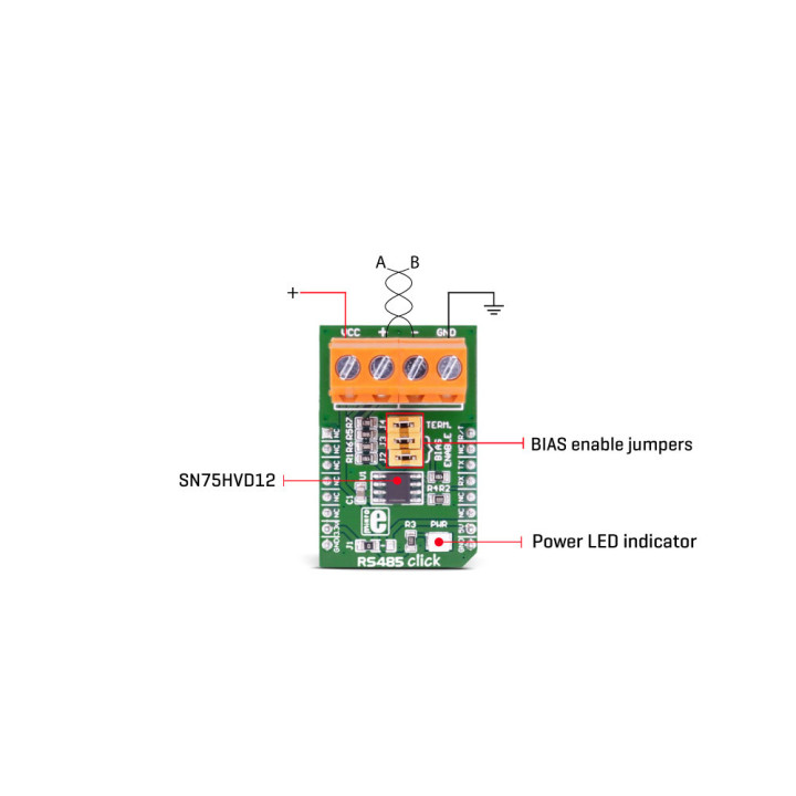 Utilisation de l'interface RS485 Click