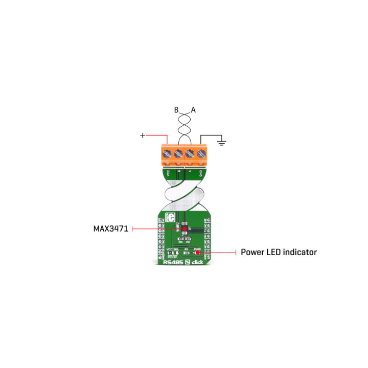 Usage de l'interface RS485 2 Click - MAX3471