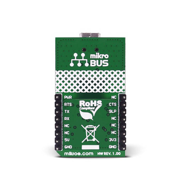 Vue arrière du module USB UART 2 Click