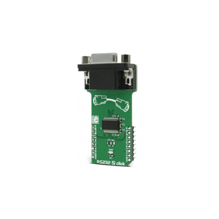 Vue de côté de l'interface RS232 2 click MAX3237E