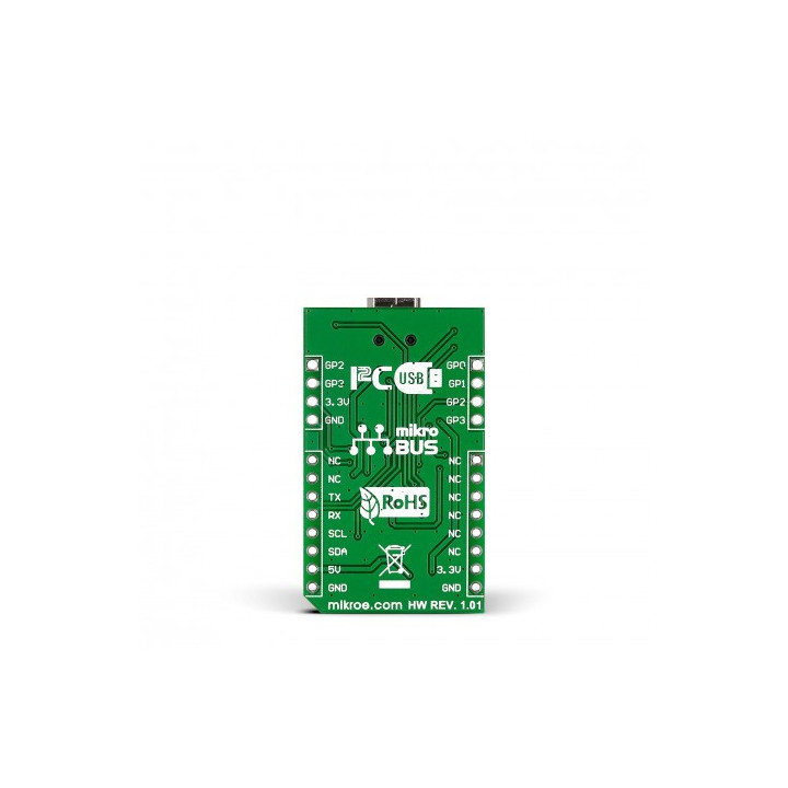 Vue arrière du module USB I2C click - MIKROE-1985