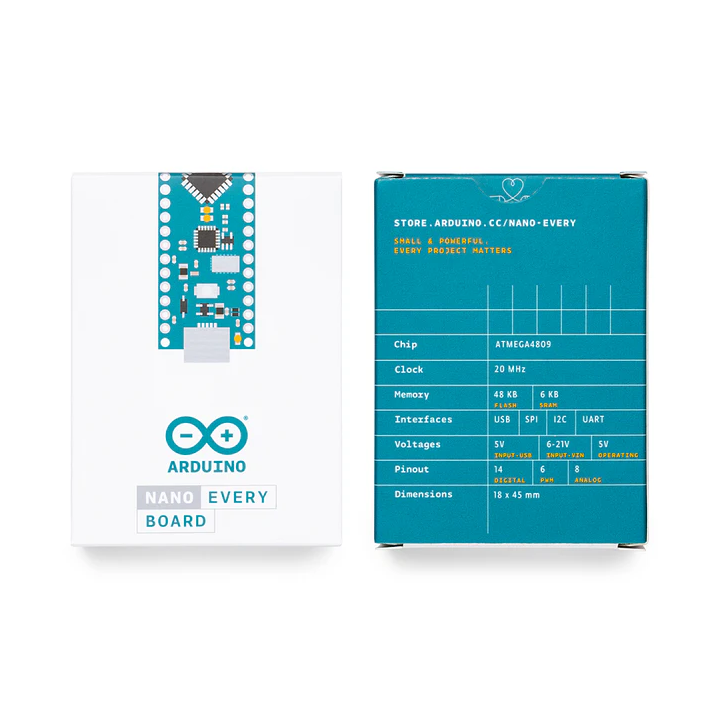 Boite de la carte Arduino® Nano Every ABX00028
