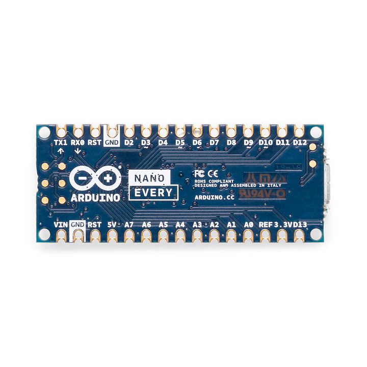 Vue arrière de la carte Arduino® Nano Every ABX00028