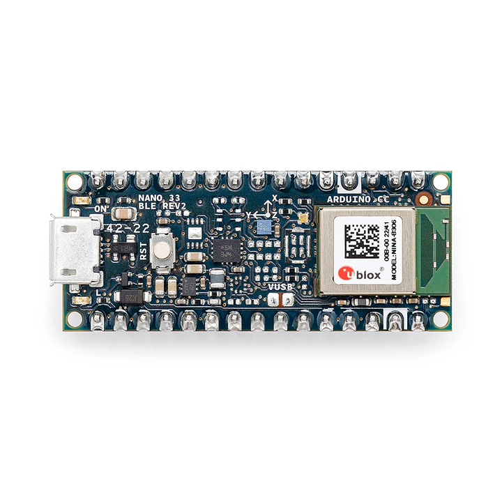 Détail de la carte Arduino® Nano 33 BLE Rev2 ABX00072