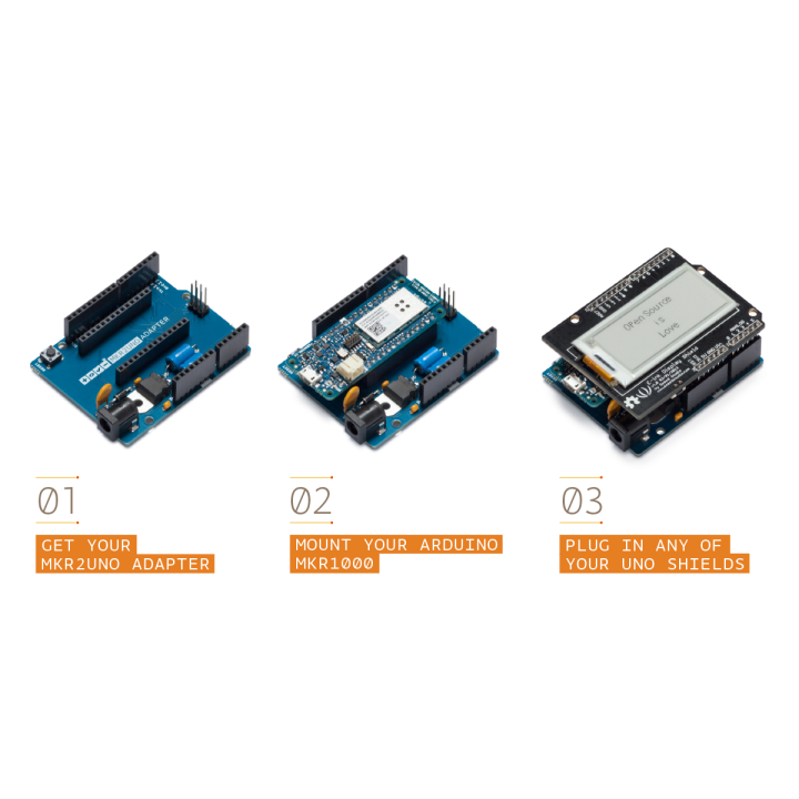 Exemple d'utilisation de l'adaptateur MKR2UNO TSX00005