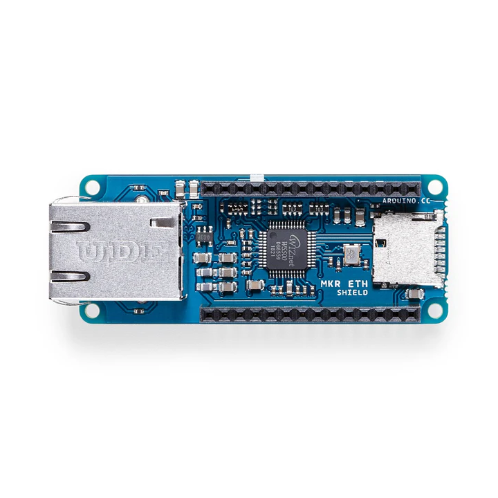 Vue de dessus de la carte Arduino® MKR ETH Shield ASX00006