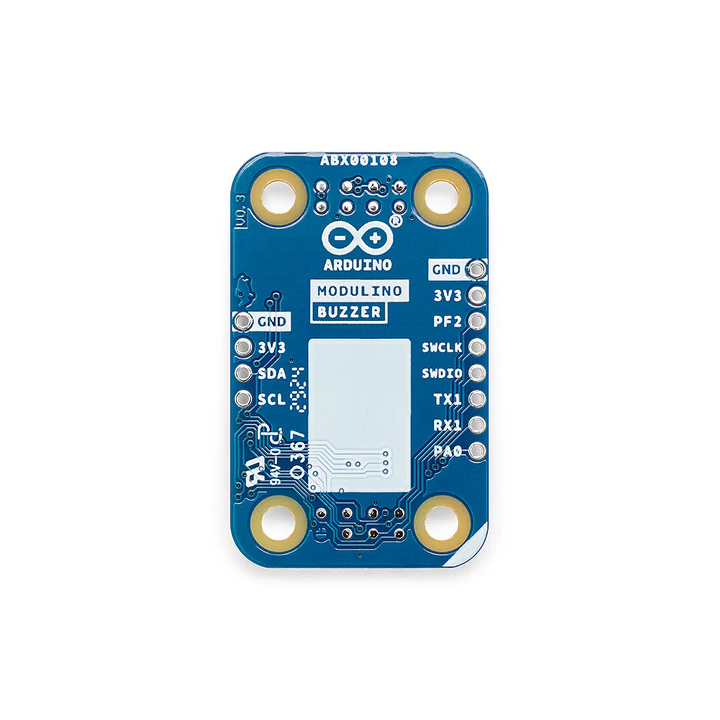 Vue de dessous du module Arduino Modulino Buzzer ABX00108