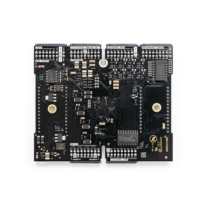 Vue de dessous de la carte Arduino Edge Control