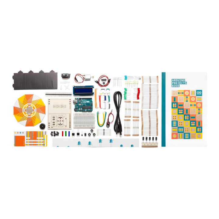 Liste des éléments livrés avec le starter kit Arduino® officiel K02007 en Français