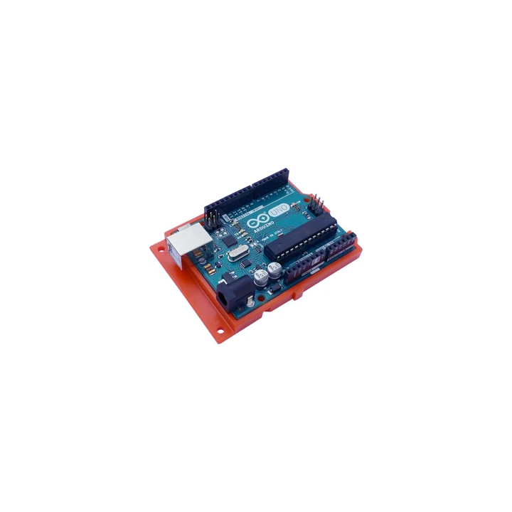 Exemple d'utilisation du support plastique pour carte Arduino®