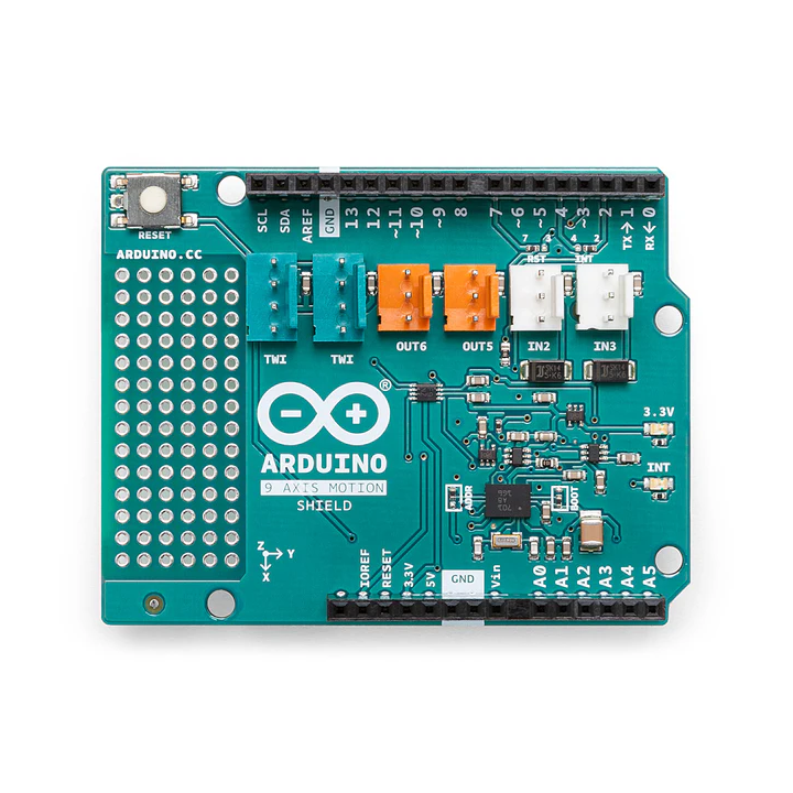 Vue de dessus du Shield Arduino 9 DOF A000070