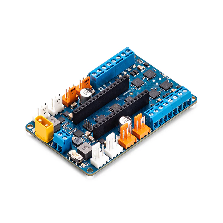 Vue de côté du module Arduino Nano Motor Carrier ABX00041