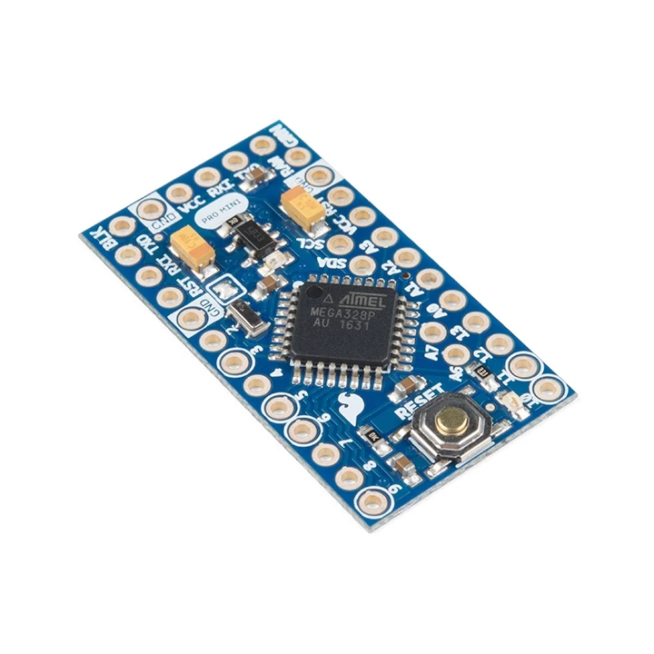 Vue de côté du Pro Mini 3.3 V - 8 MHz DEV-11114