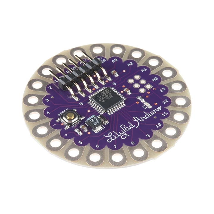Vue de côté de la platine LilyPad 328 - DEV-13342
