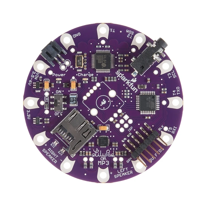 Vue de face de la platine LilyPad MP3 DEV-11013