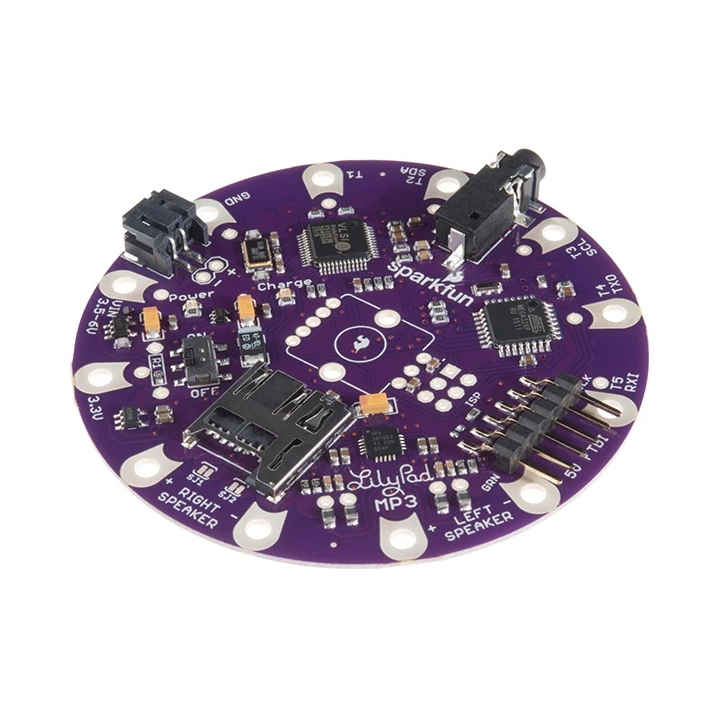 Vue détaillée de la platine LilyPad MP3 DEV-11013