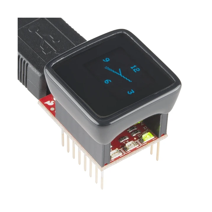 Gros plan de l'afficheur OLED MicroView DEV-12923