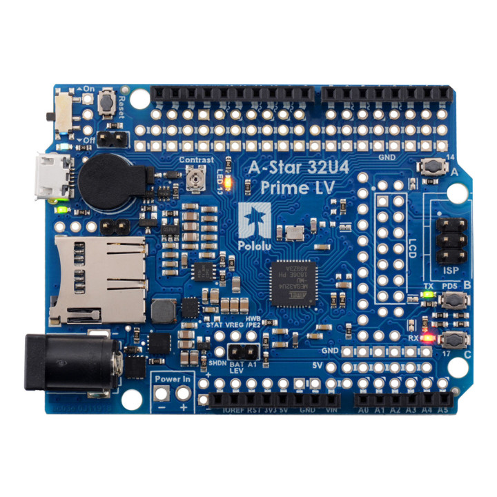 Vue de dessus de la carte A-Star 32U4 Prime LV 4008
