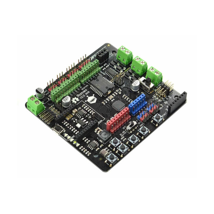 Vue de côté  de la carte DFRduino Romeo DFR0225