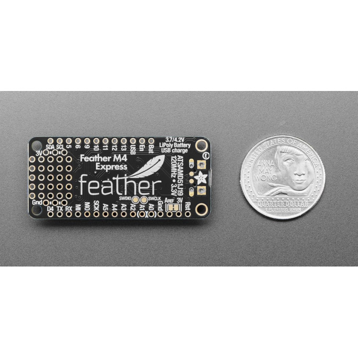 Vue arrière du module Feather M4 Express avec ATSAMD51