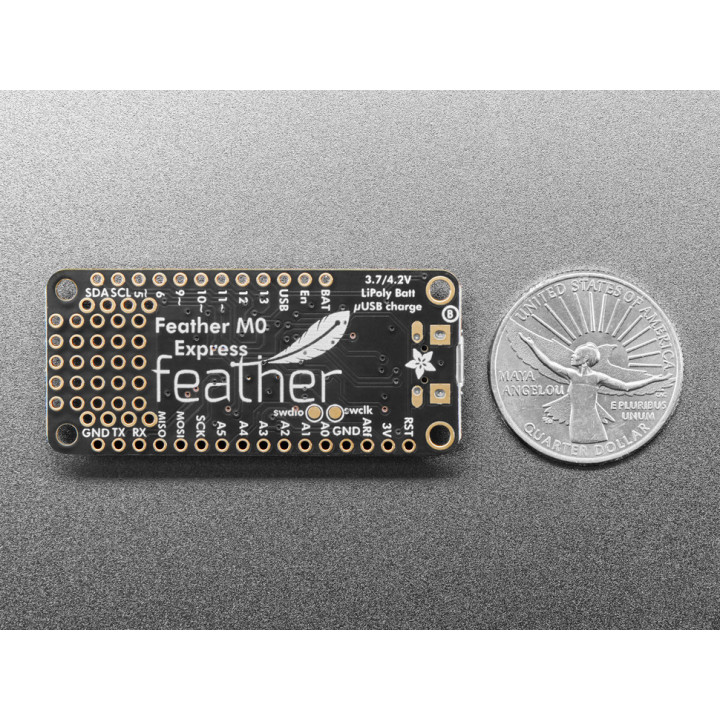 Vue arrière du module Feather M0 Express ADA3403