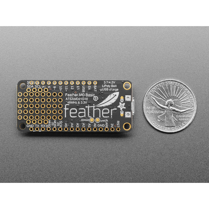 Vue arrière du Module Feather M0 Basic Proto