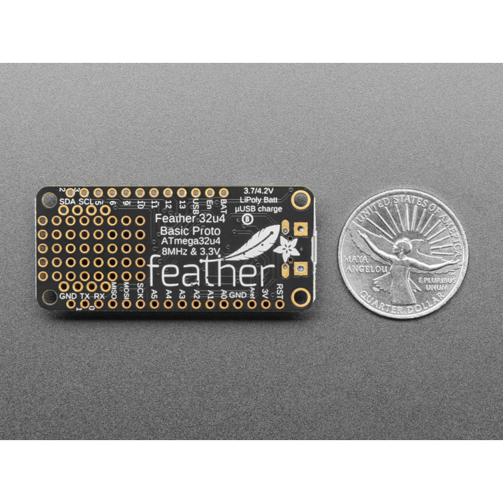 Vue arrière du module Feather 32u4 Basic Proto 2771