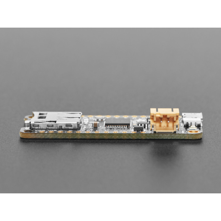 Vue sur la tranche du module Feather 32u4 Adalogger - 2795