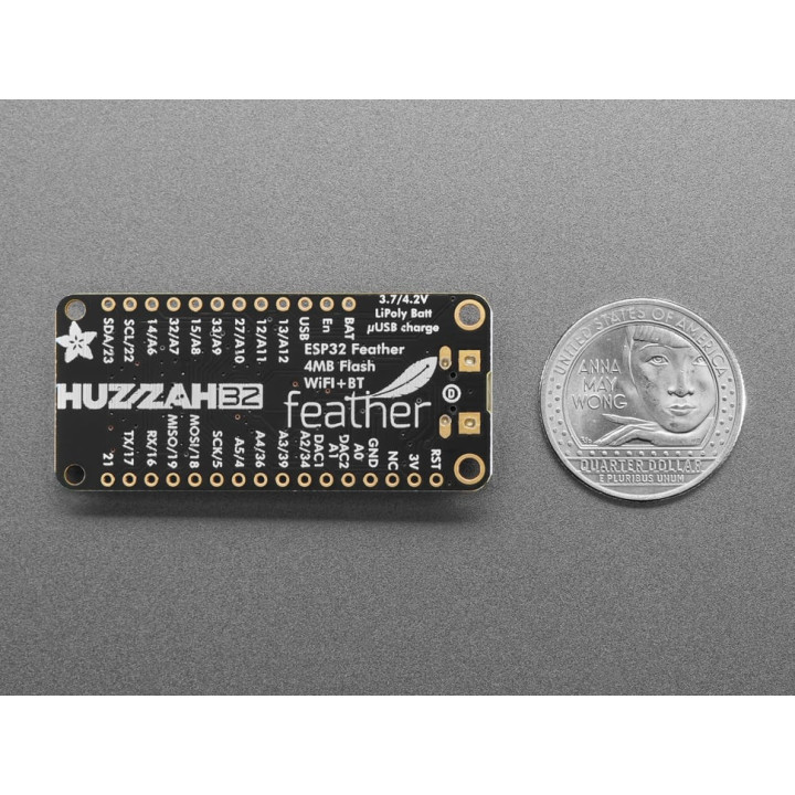 Vue de dessous du module Feather HUZZAH32 – ESP32
