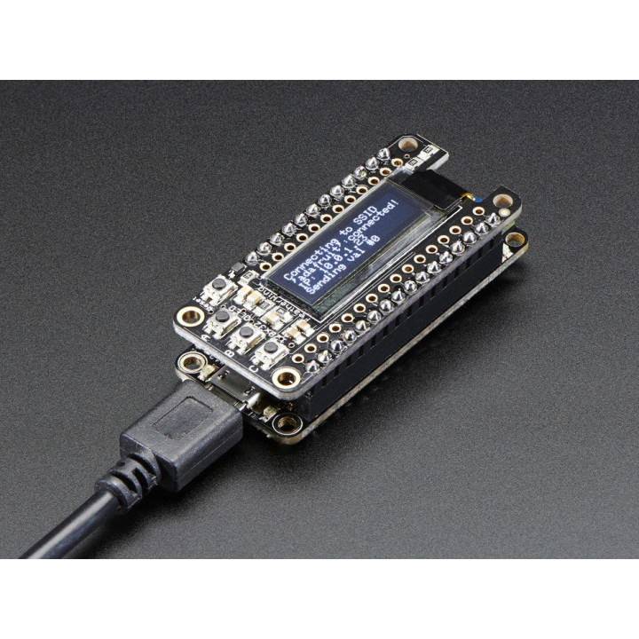 Exemple d'utilisation du module Feather M0 WIFI - L'écran LCD n'est pas pas livrés