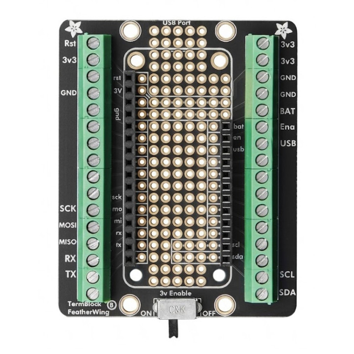 Vue de face de la platine Terminal Block Breakout - 2926