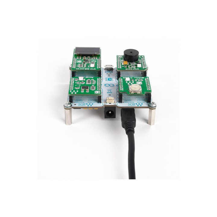 Platine Flip & Click compatible DUE avec 4 modules ClickBoard (non livrés)