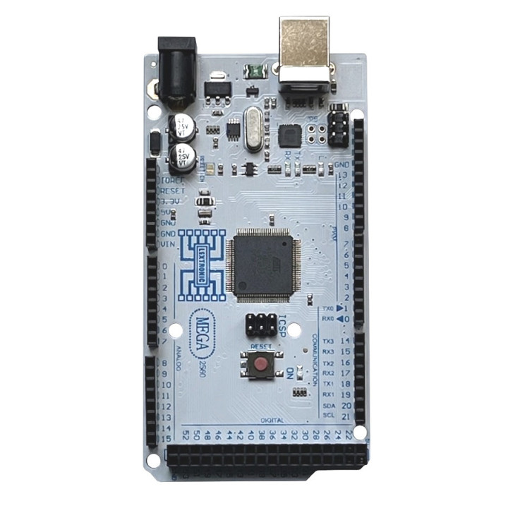 Gros plan sur la carte compatible Mega2560
