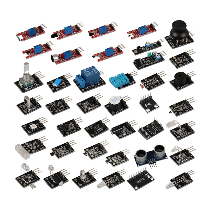 Les modules présents dans le Kit 40 capteurs SENSX40 pour UNO