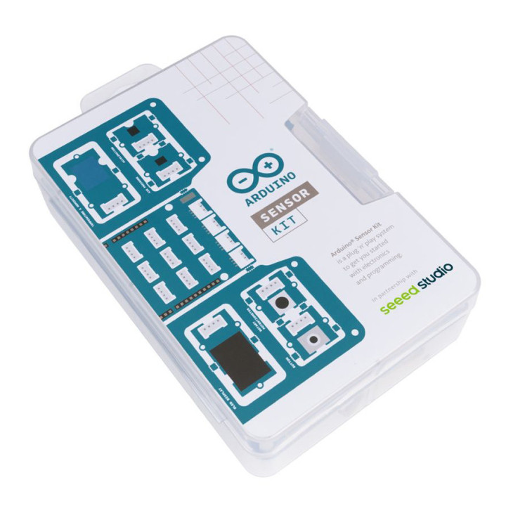 Gros plan sur la boite du starter-kit Arduino® Sensor kit TPX00031