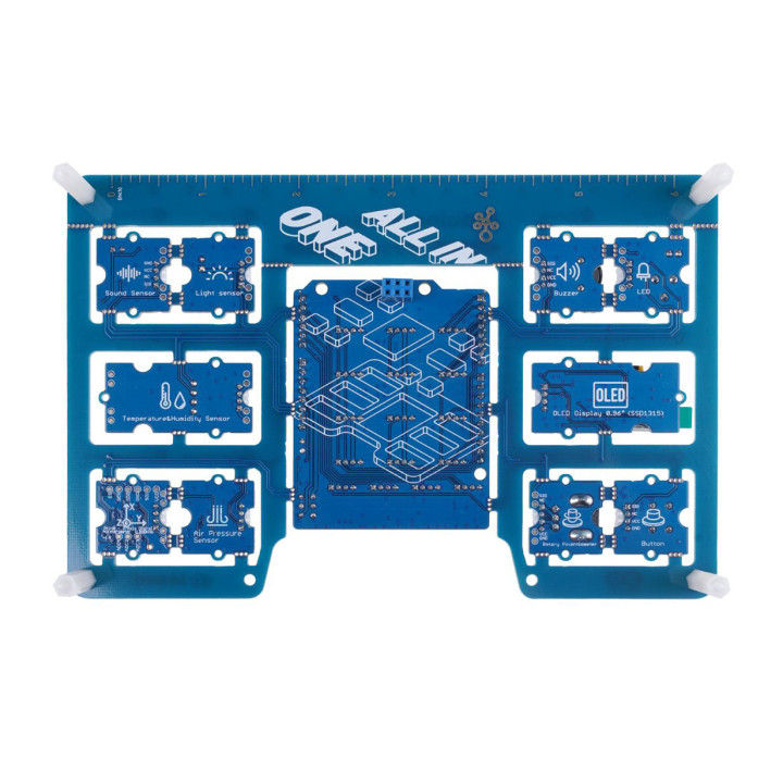 Vue de dessous du starter-kit Arduino® Sensor kit TPX00031