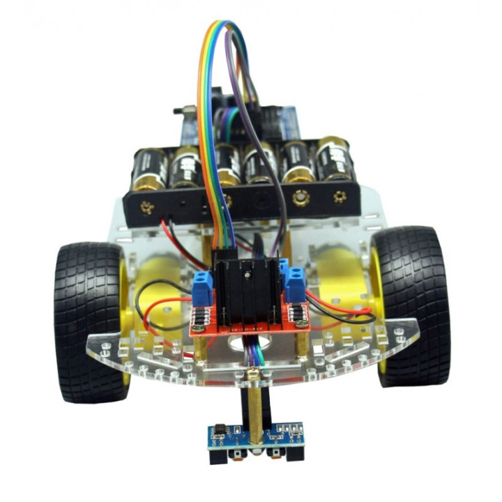 Le Robot suiveur de ligne C-9875 vue de face (piles non livrées)
