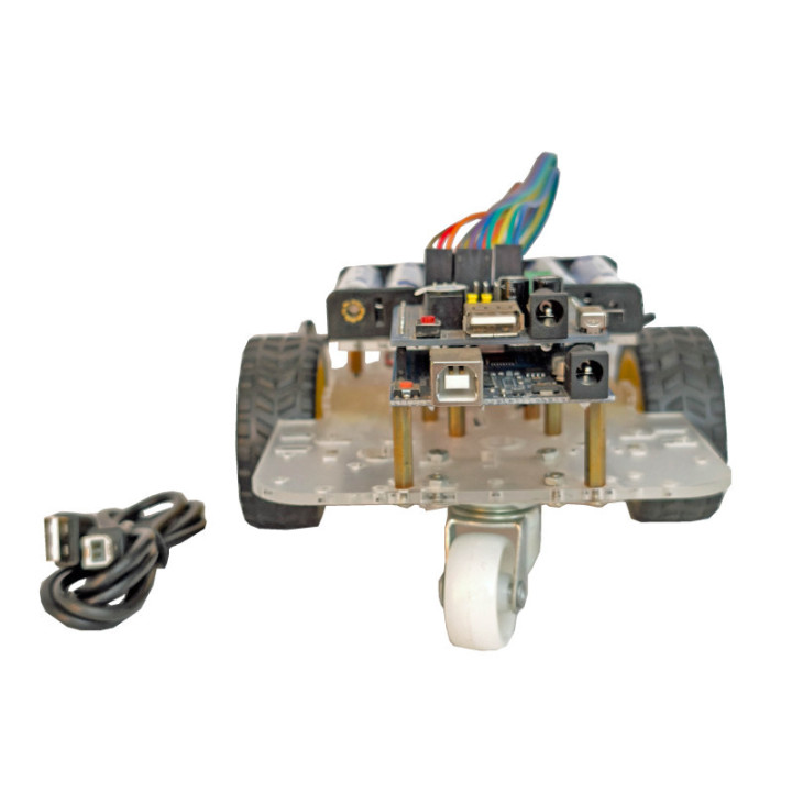 Vue de face du Robot éviteur d'obstacle C-9876 (piles non livrée)