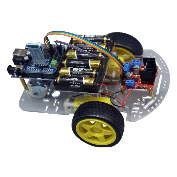 Vue de 3/4 du robot Bluetooth C-9878 (piles non livrées)