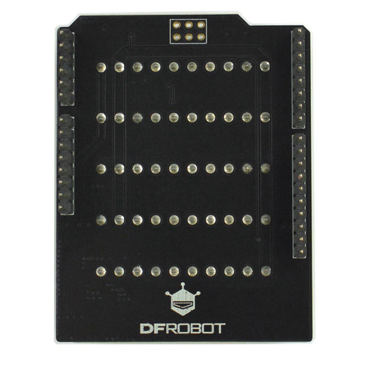 Vue arrière du Shield borniers à vis pour Arduino Uno