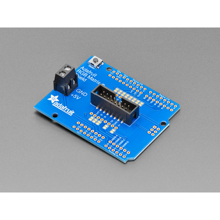 Vue de côté du Kit Shield Matrix RGB pour Arduino®