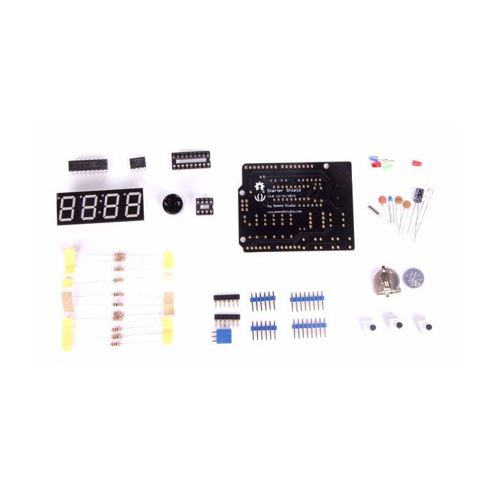 Les composants du Kit Tick Tock shield - v2 pour Arduino®