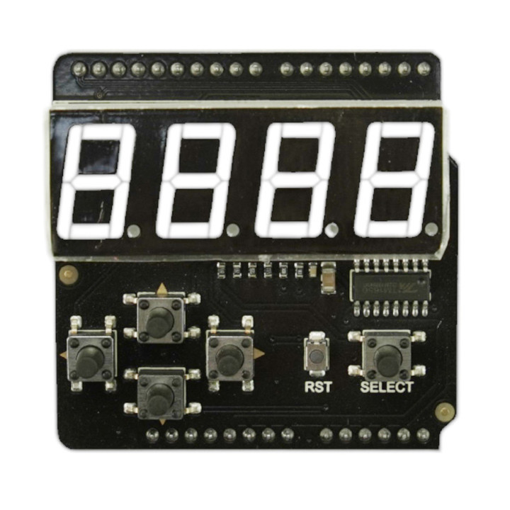Vue avant de la carte Shield 7 segment pour Arduino®