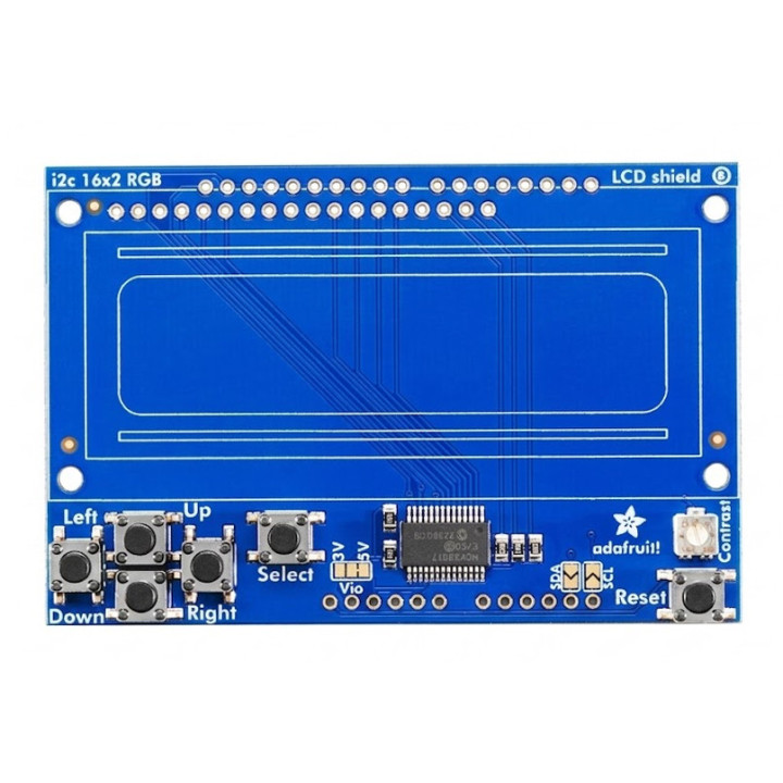 Vue face avant de la carte Shield I2C pour afficheur LCD 2x16