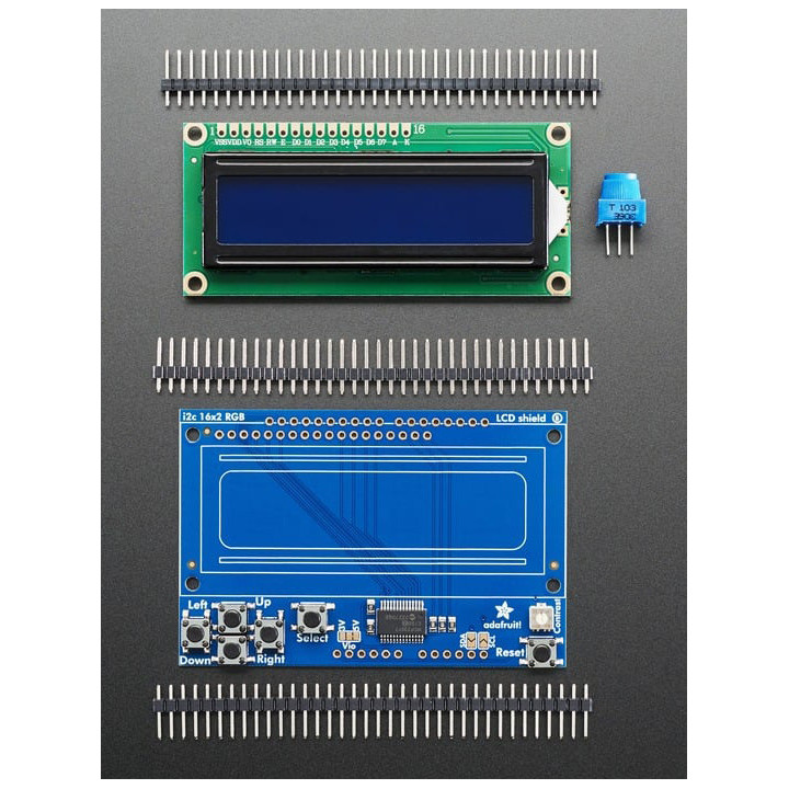Détail du Kit Shield LCD 2 x 16 Blue pour Arduino®