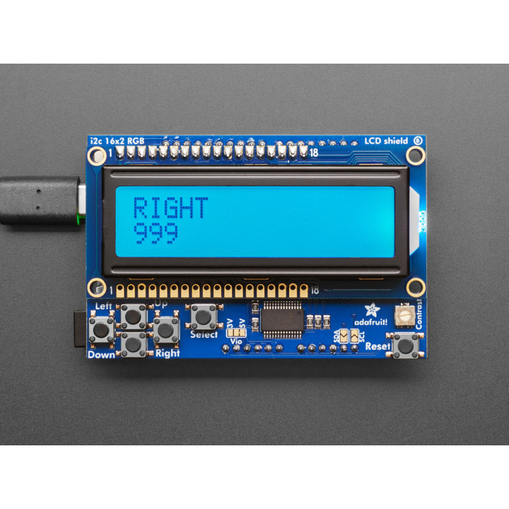 Kit Shield LCD 2 x 16 RGB pour Arduino® (écran bleu)