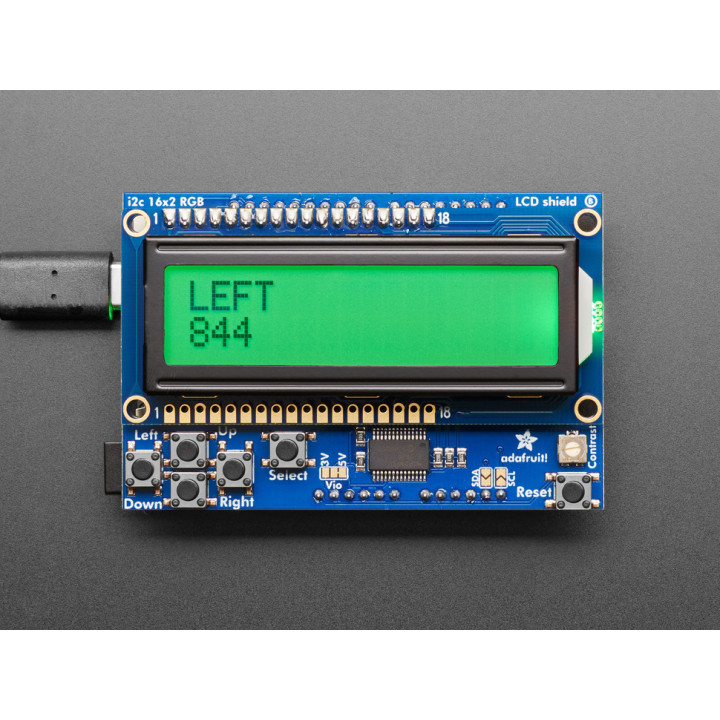 Kit Shield LCD 2 x 16 RGB pour Arduino® (écran vert)