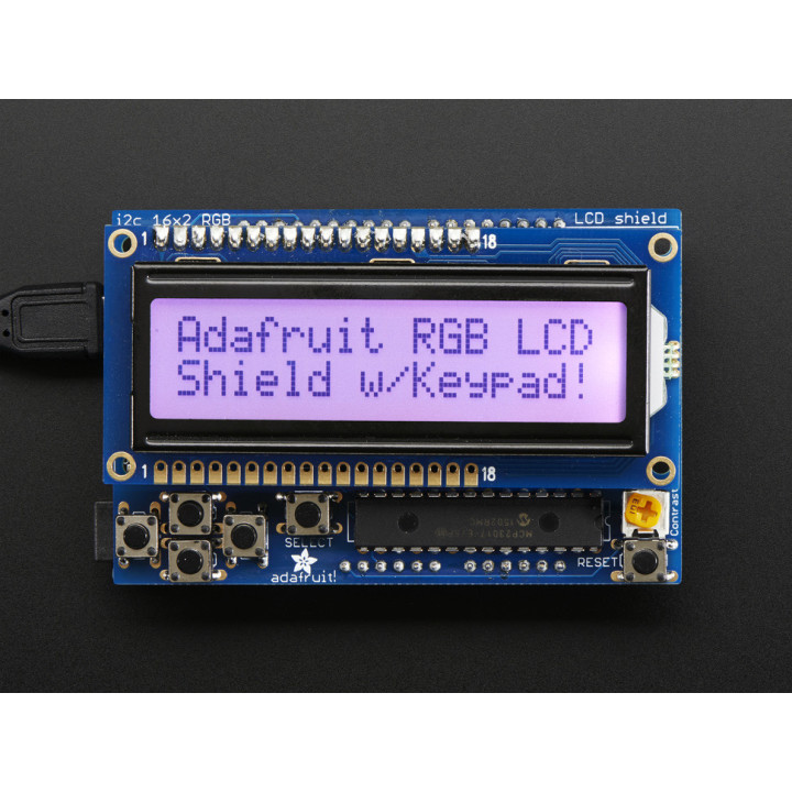 Kit Shield LCD 2 x 16 RGB pour Arduino® (écran violet)